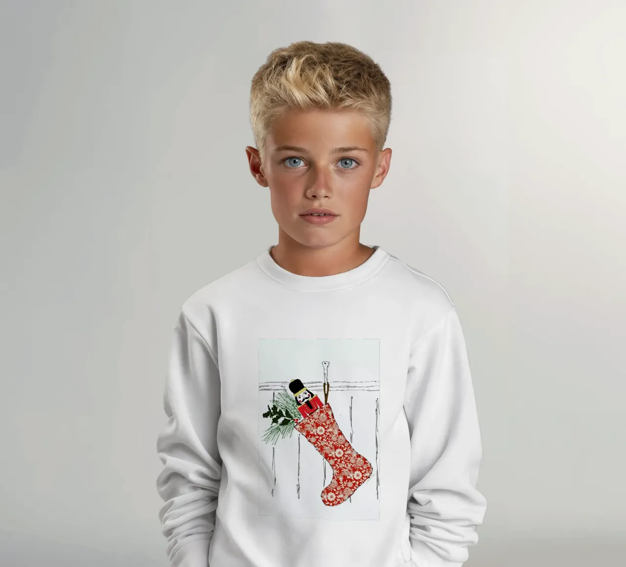 Stocking kids sweatshirt by Nathys_illustration
