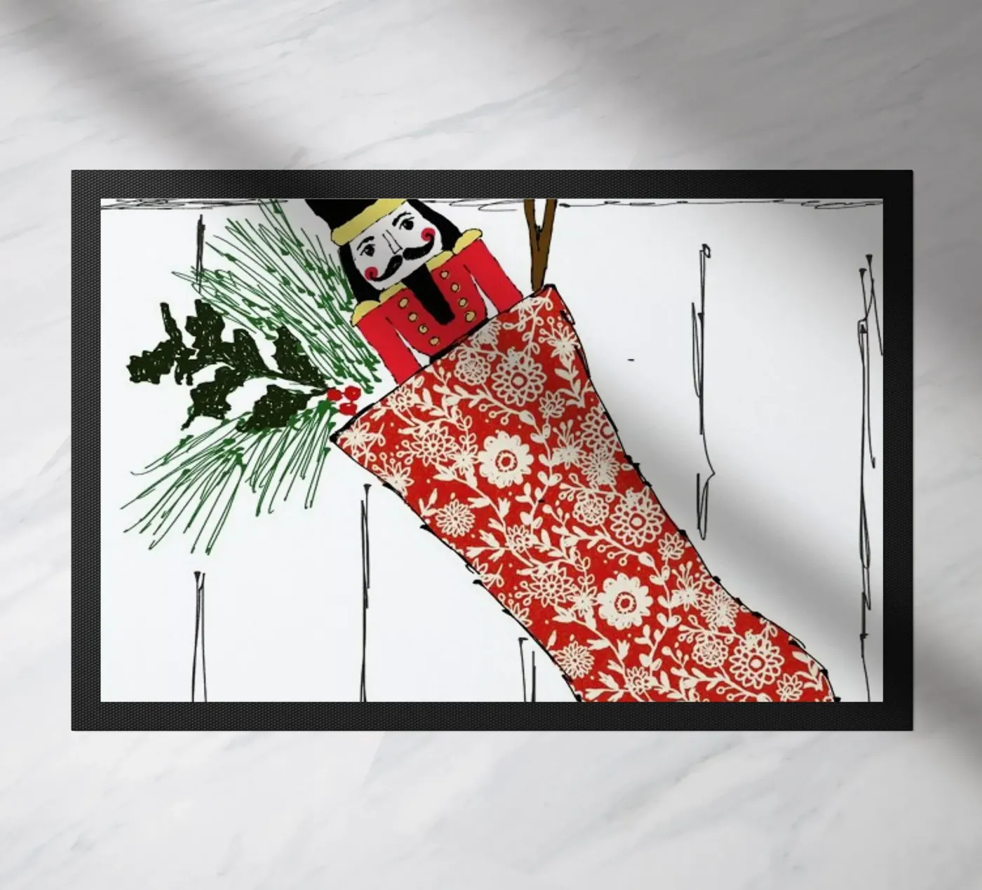 Stocking deurmat van Nathys_illustration