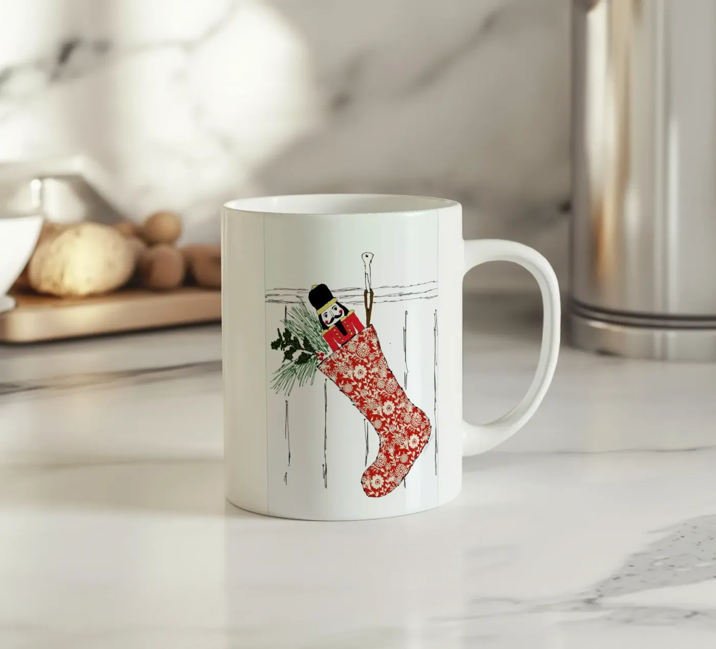 Stocking ceramic mug by Nathys_illustration
