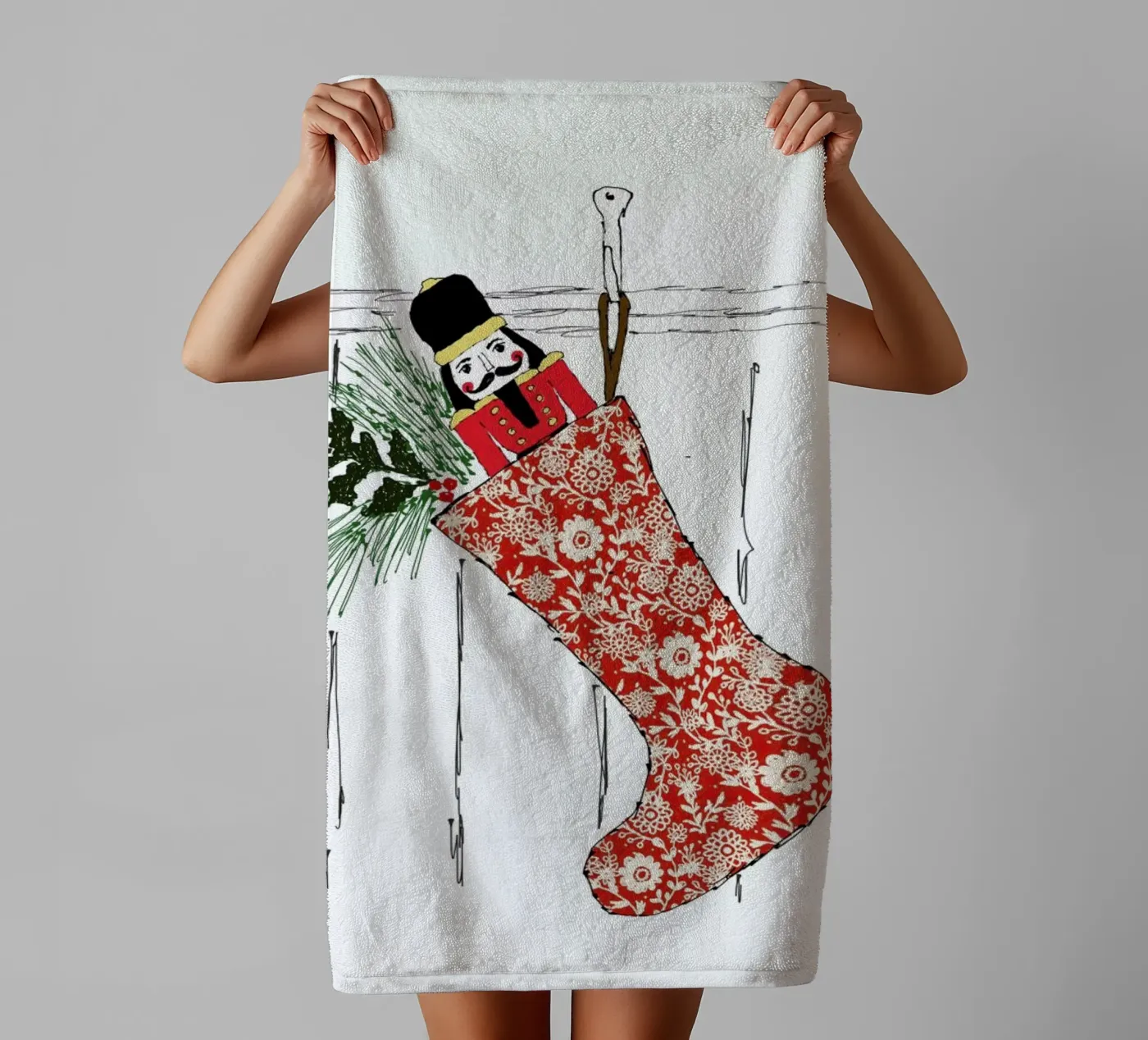 Stocking badhanddoek van Nathys_illustration