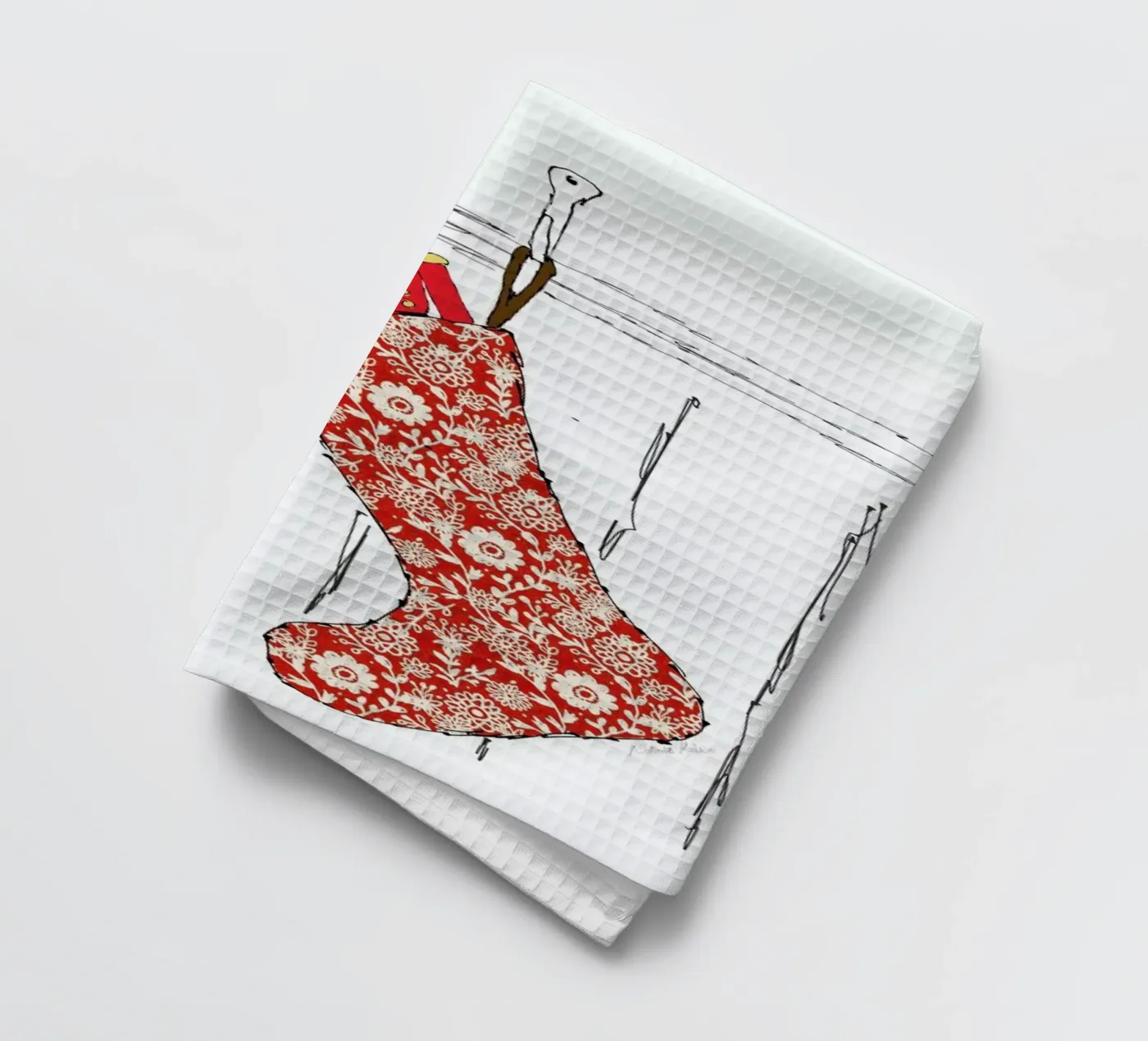 Stocking Geschirrtuch von Nathys_illustration