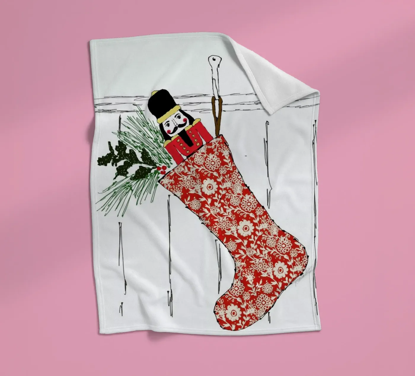 Stocking fleecedeken van Nathys_illustration