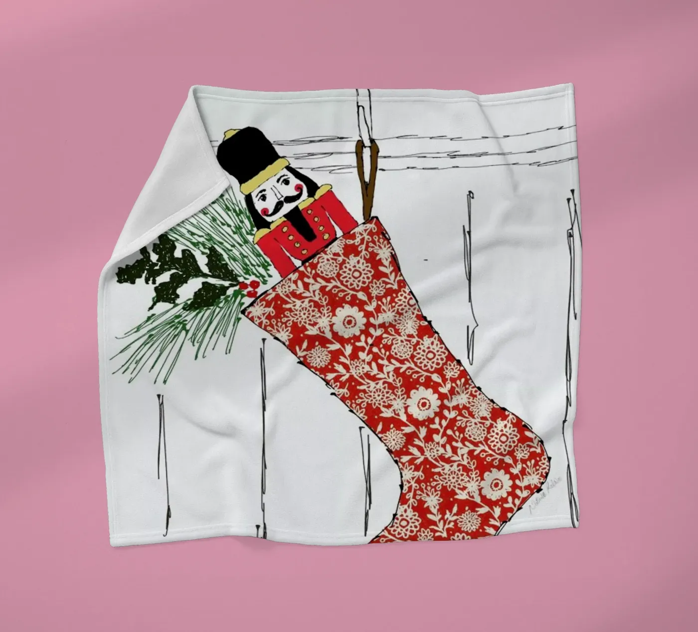 Stocking fleecedeken van Nathys_illustration