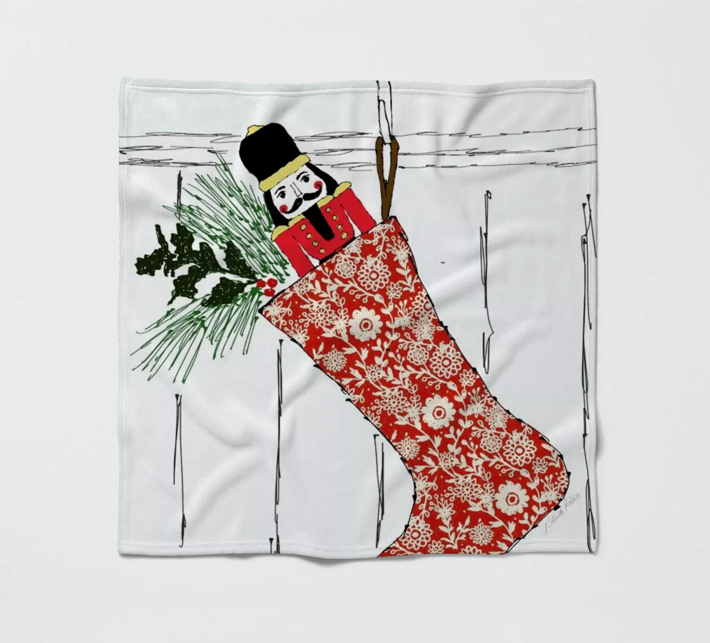 Stocking fleecedeken van Nathys_illustration