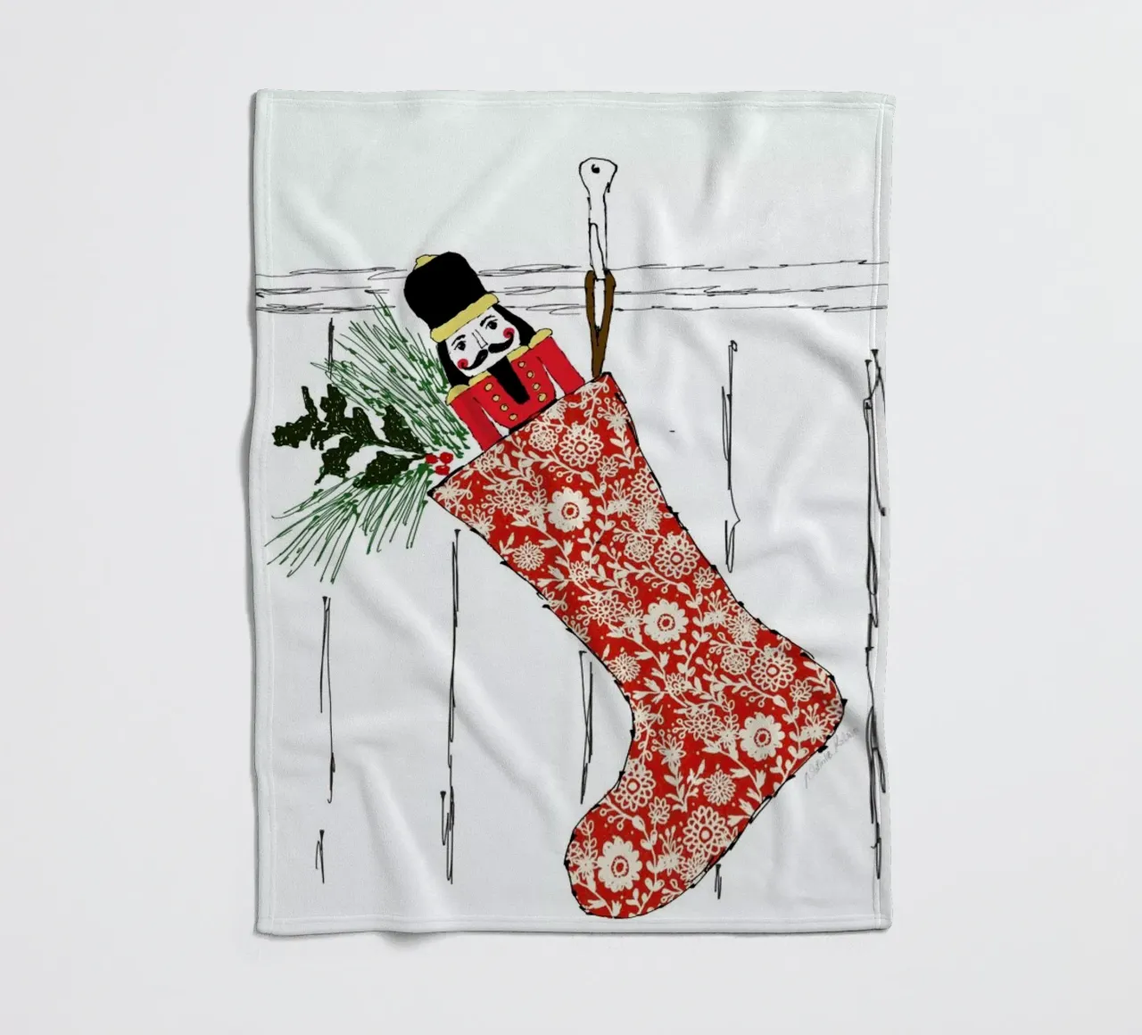 Stocking plaid polaire de Nathys_illustration