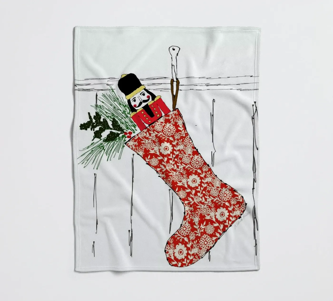 Stocking fleecedeken van Nathys_illustration