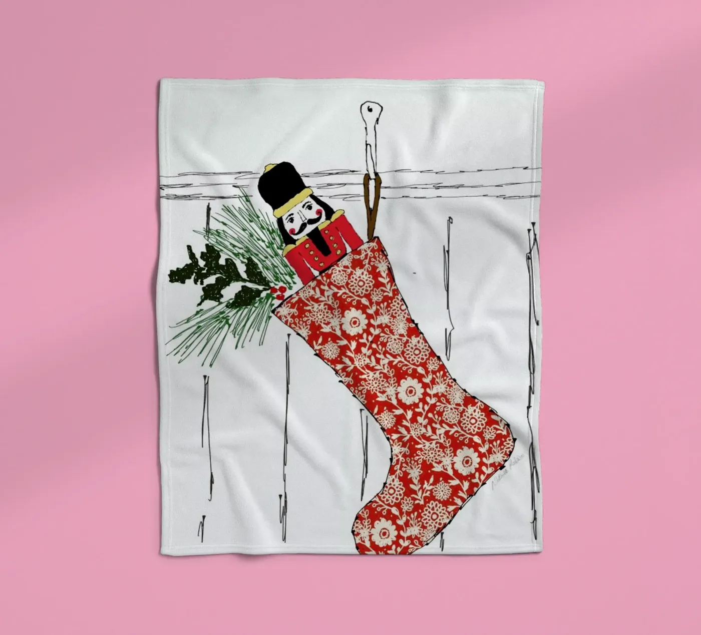 Stocking fleecedeken van Nathys_illustration