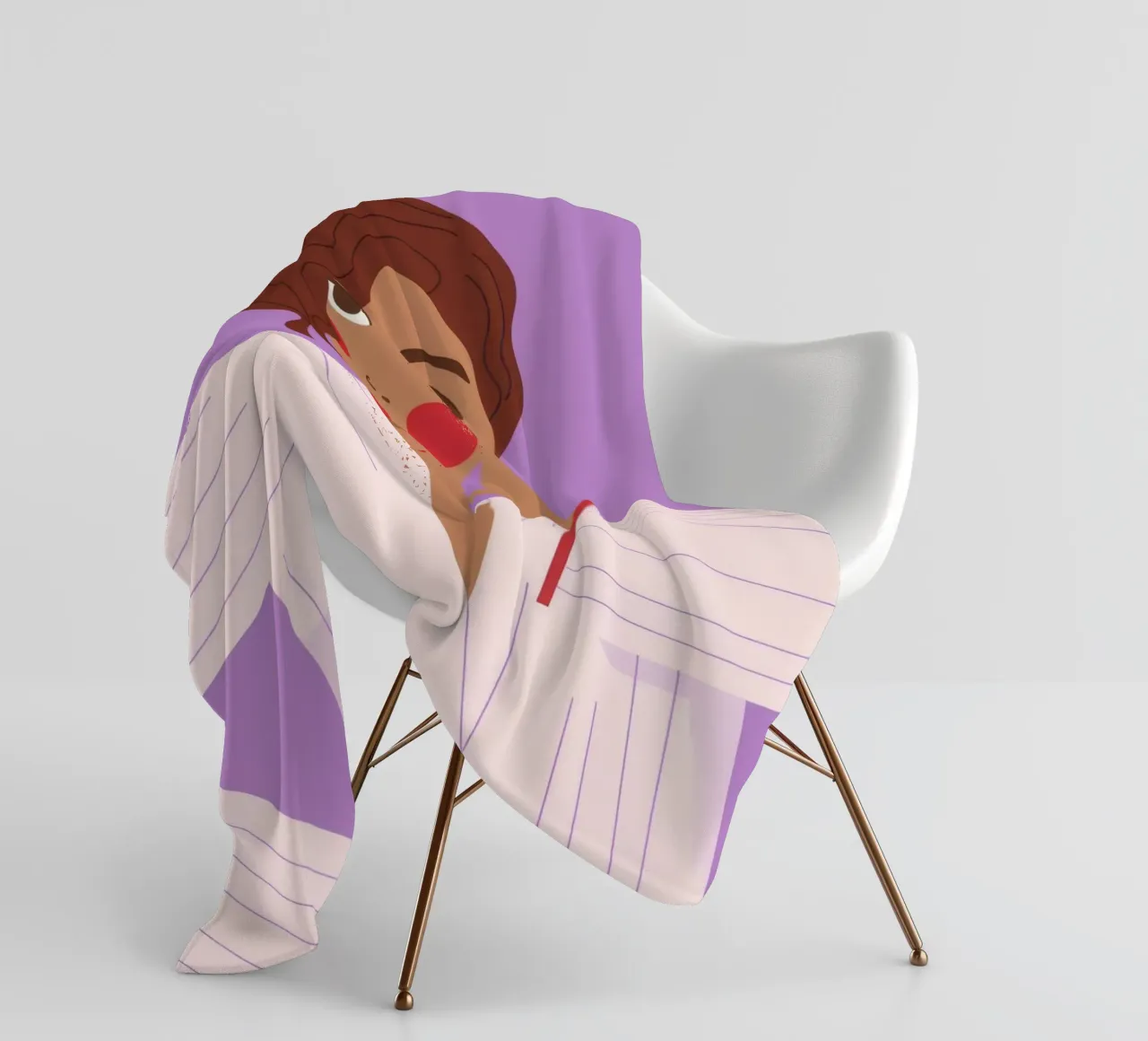 Confident Pose fleece blanket by Emery Kate