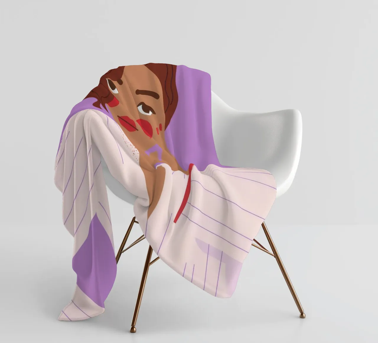 Confident Pose fleece blanket by Emery Kate