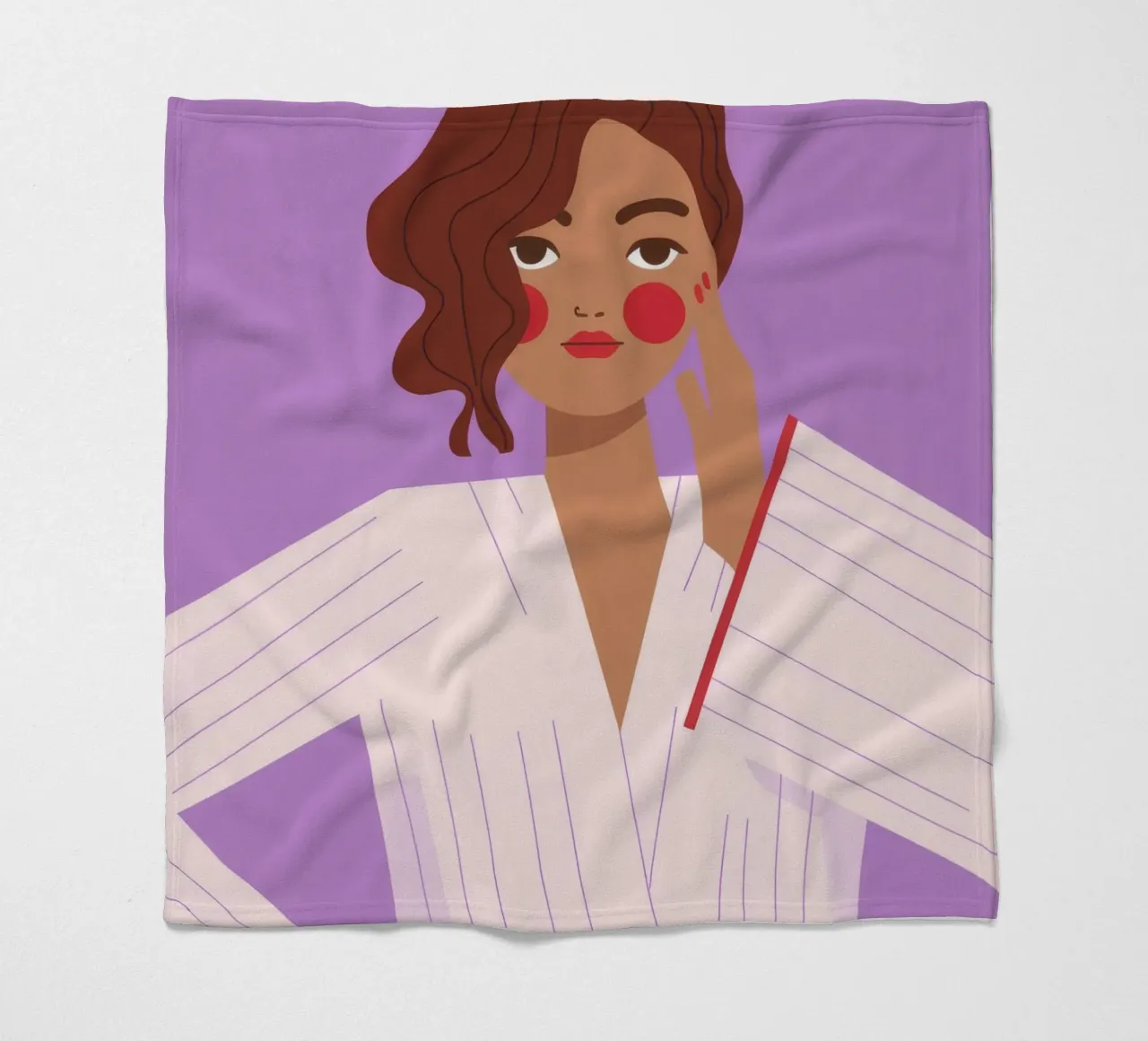 Confident Pose fleece blanket by Emery Kate