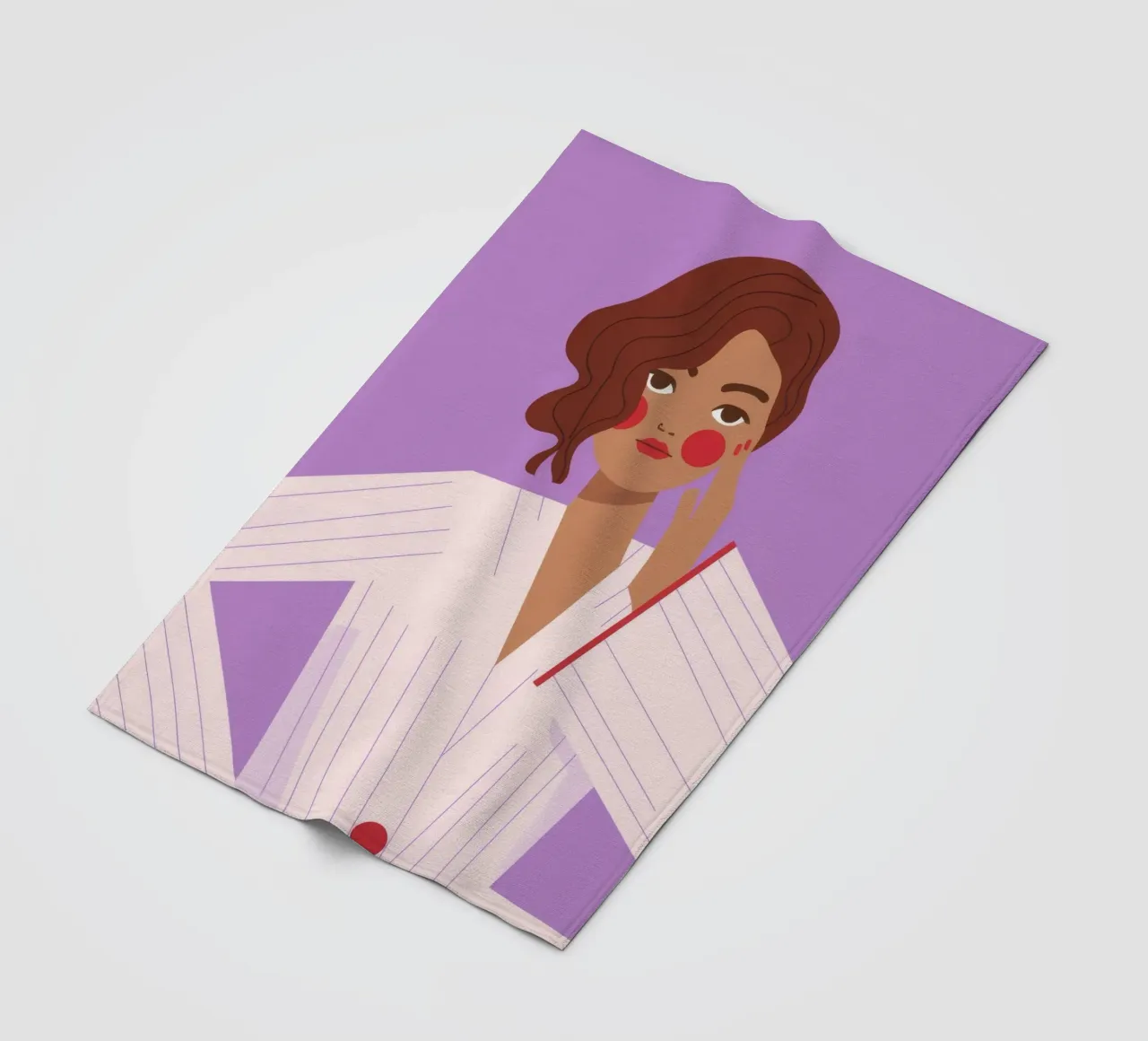 Confident Pose fleece blanket by Emery Kate