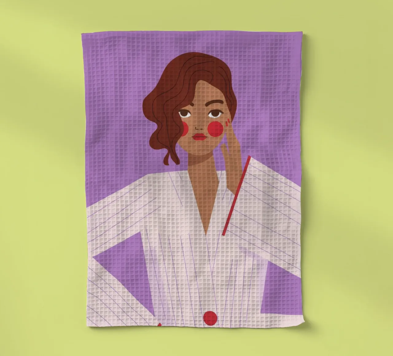 Confident Pose tea towel by Emery Kate