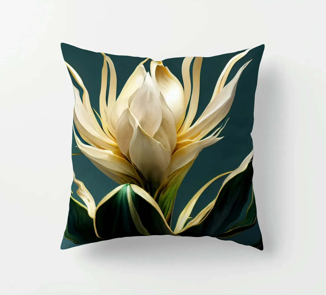 Fiore Macro Brahma Kamal cuscino da Bold Blooms