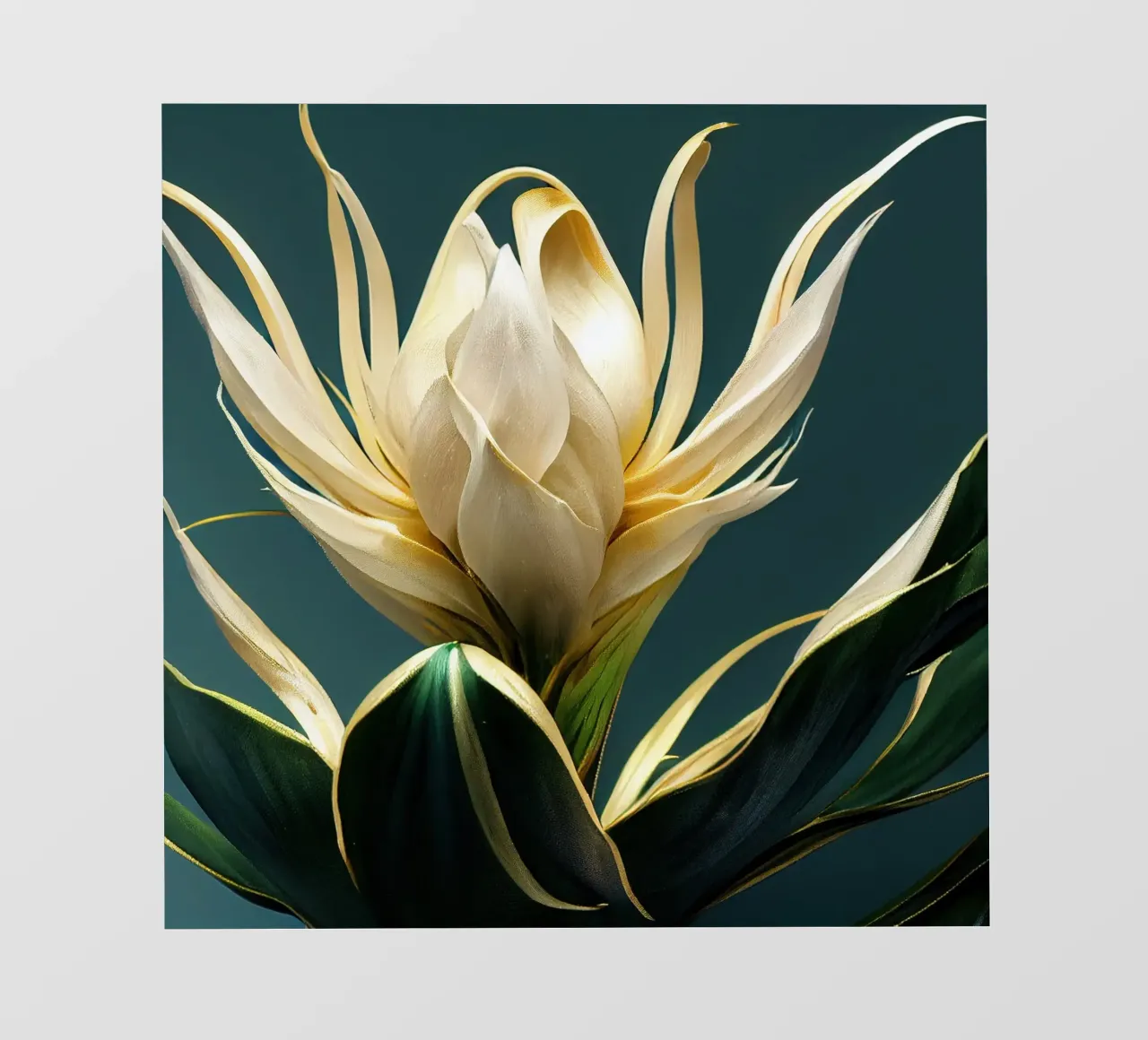 Fiore Macro Brahma Kamal telo in pvc da Bold Blooms
