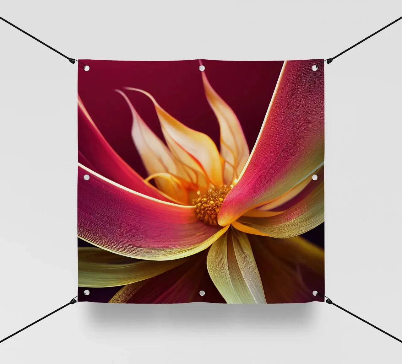 Fiore Macro Brahma Kamal telo in pvc da Bold Blooms