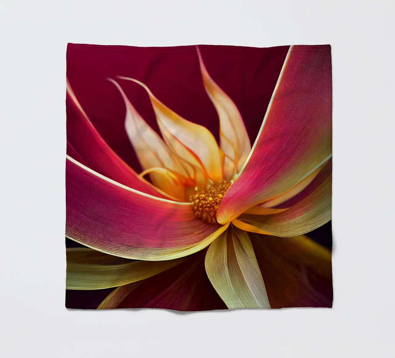 Fiore Macro Brahma Kamal coperta in pile da Bold Blooms