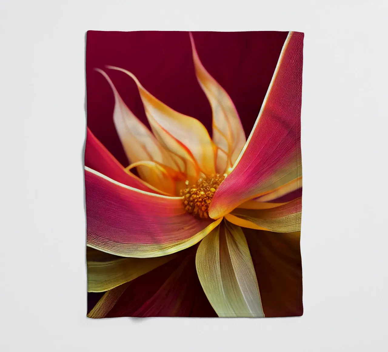 Fiore Macro Brahma Kamal coperta in pile da Bold Blooms