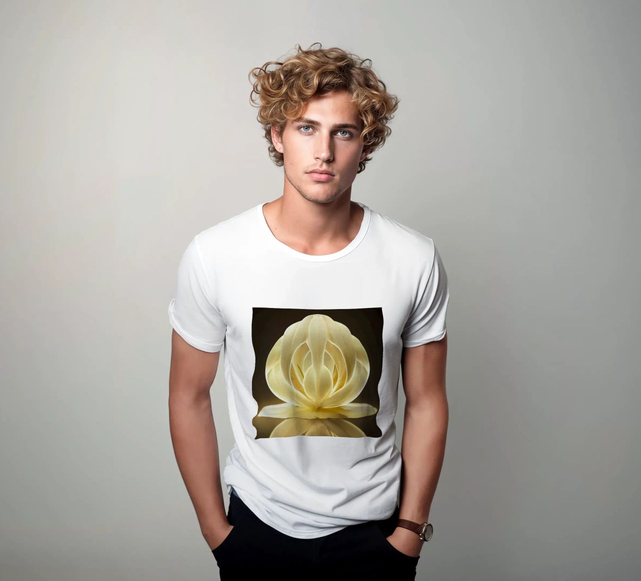 Macro bava di malva t-shirt da Bold Blooms