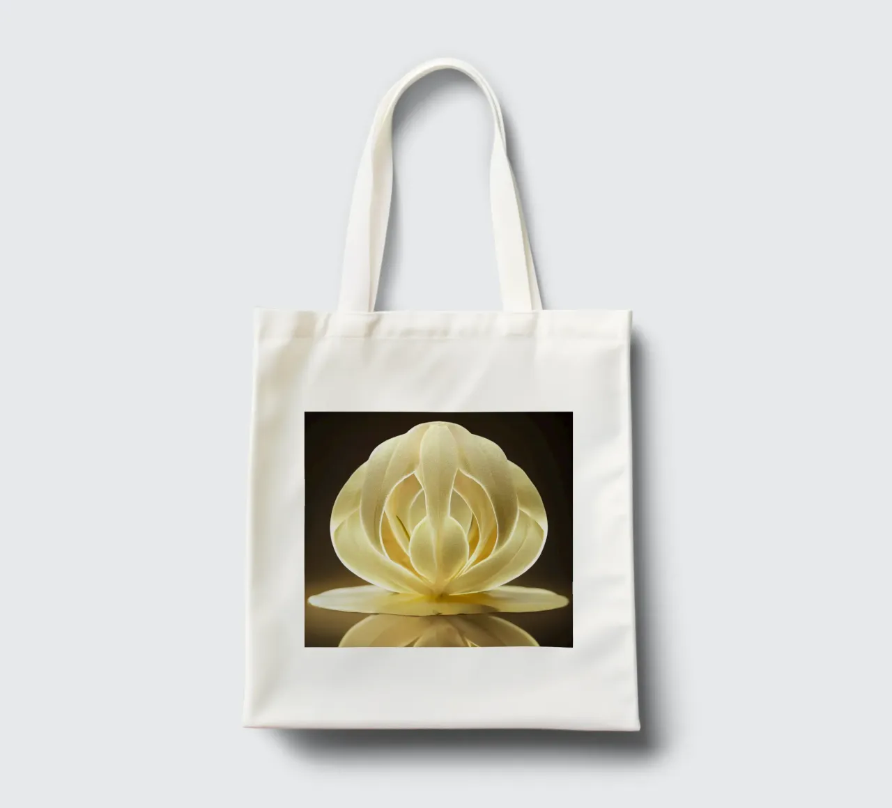 Macro bava di malva borsa in juta da Bold Blooms