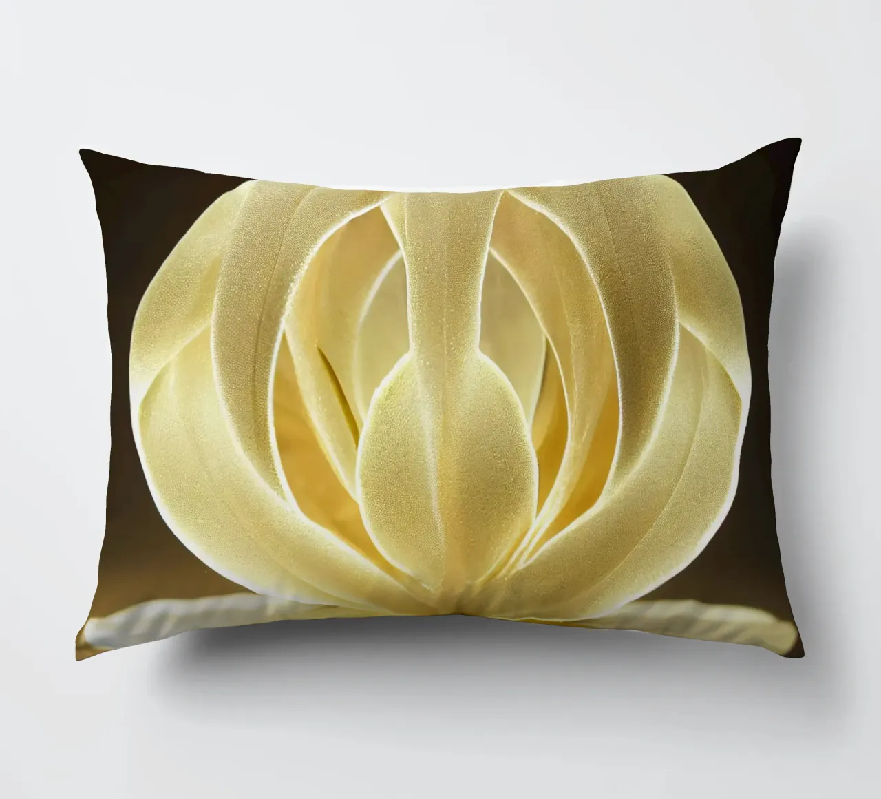 Macro Burr Mallow Flower decorative cushion by Bold Blooms