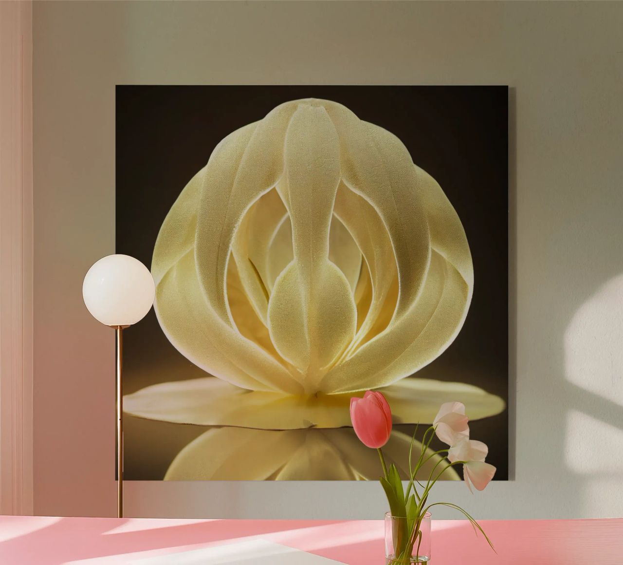 Macro bava di malva plexiglass da Bold Blooms