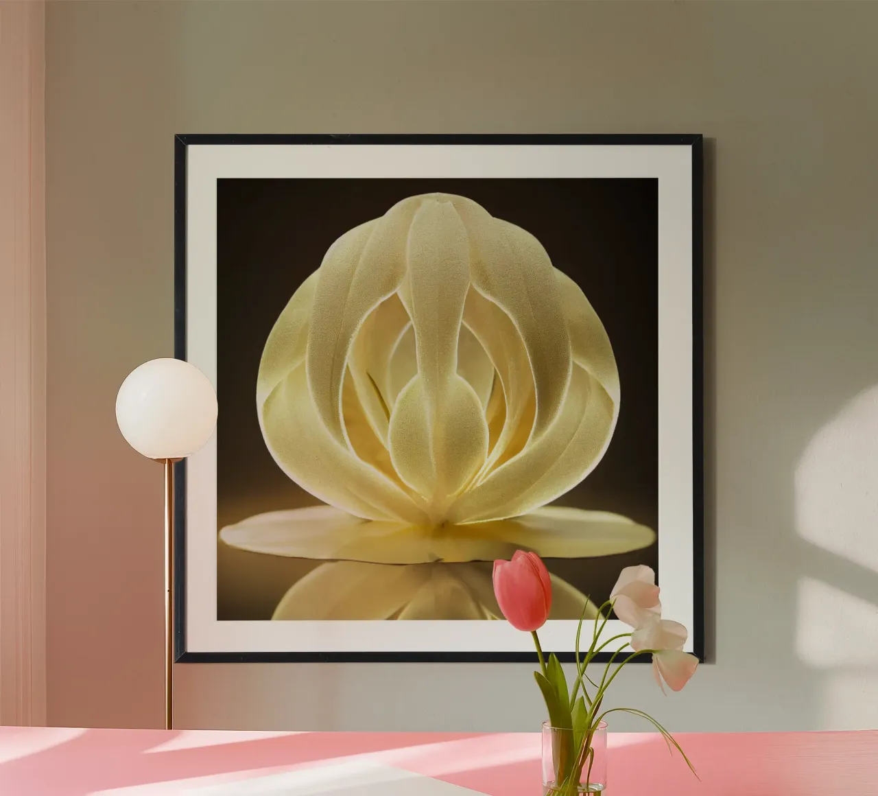Flor de malva Macro Burr hahnemühle de Bold Blooms