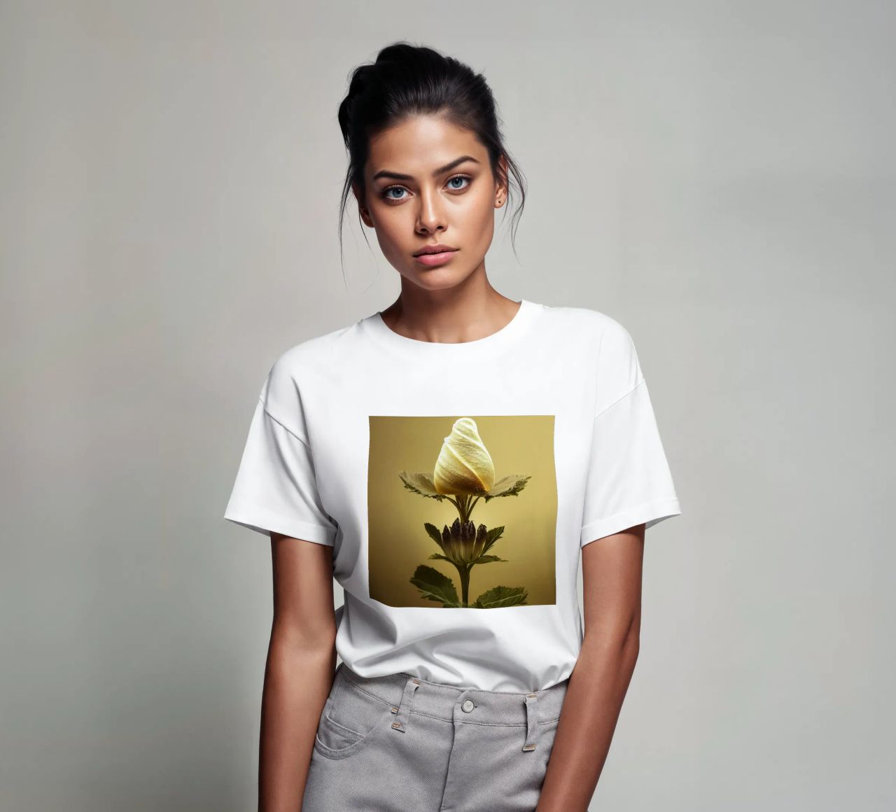 Macro bava di malva t-shirt da Bold Blooms