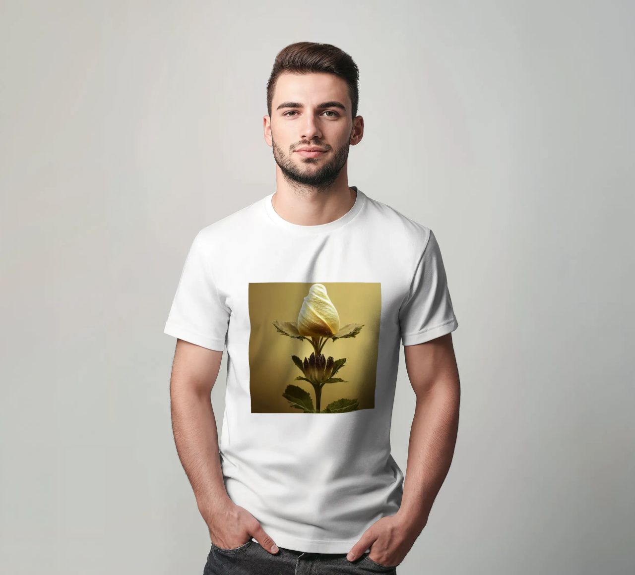 Macro bava di malva t-shirt da Bold Blooms