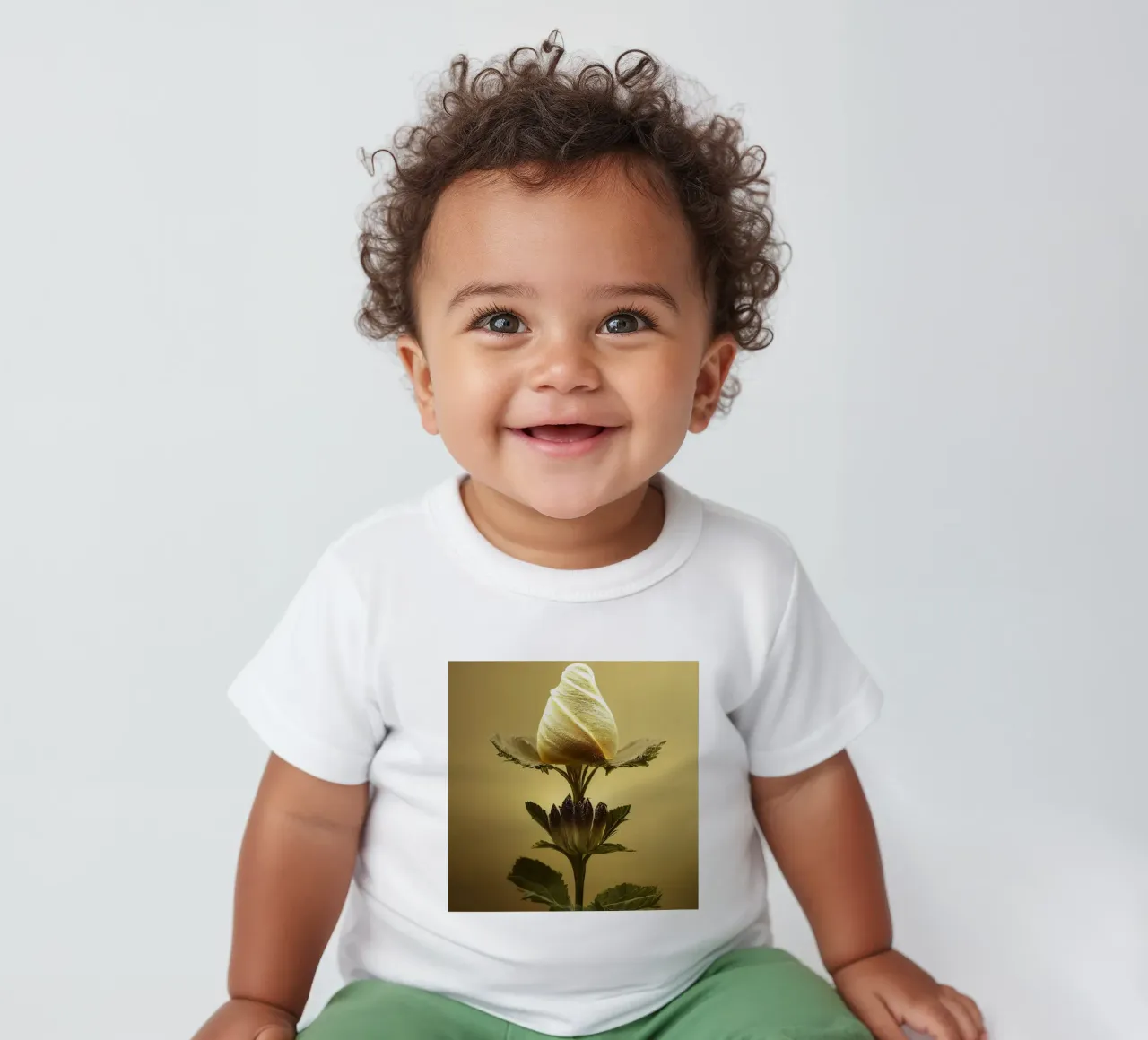 Flor de malva Macro Burr camiseta de bebé de Bold Blooms