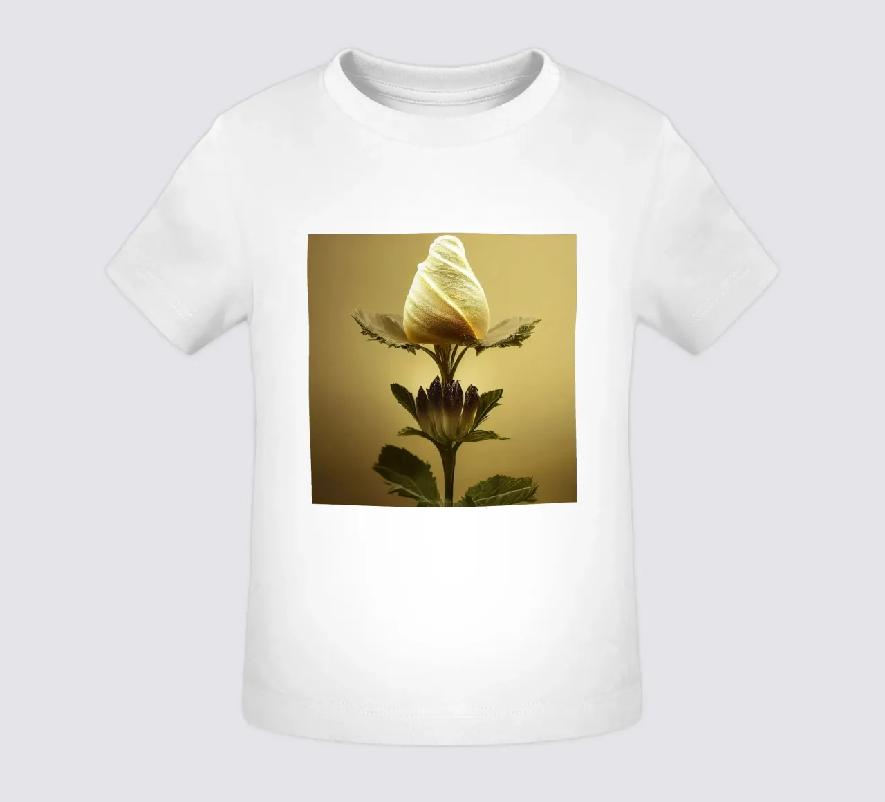 Macro Burr Mallow Flower baby t-shirt by Bold Blooms