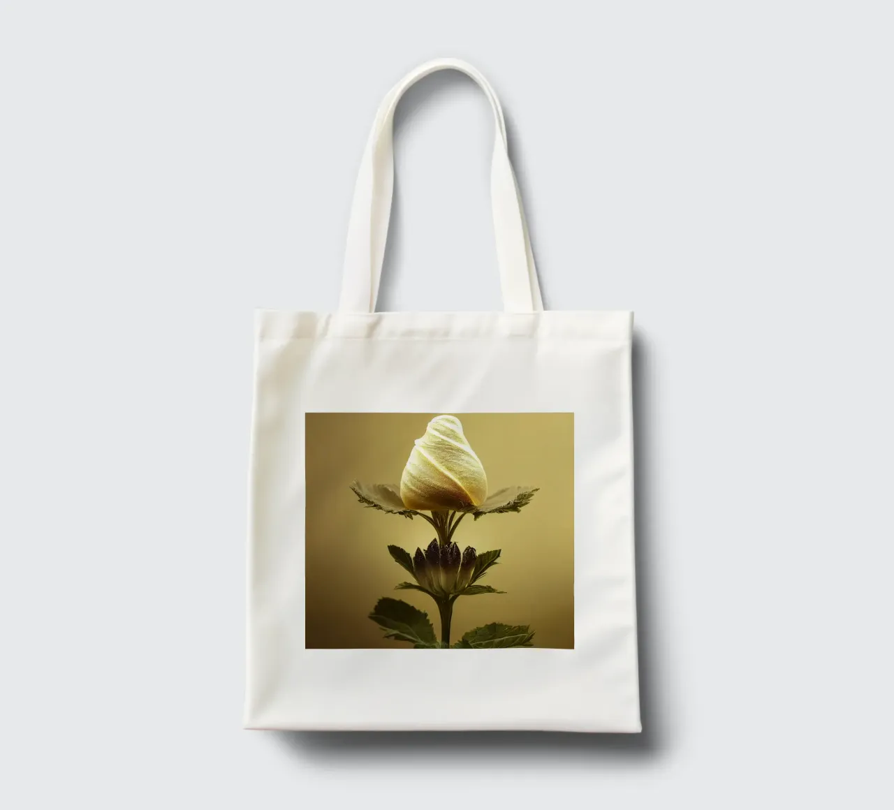 Macro bava di malva borsa in juta da Bold Blooms