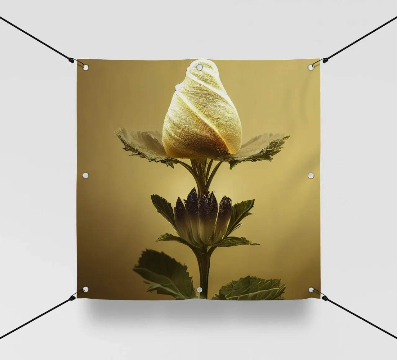 Macro Burr Mallow Flower pvc cover by Bold Blooms
