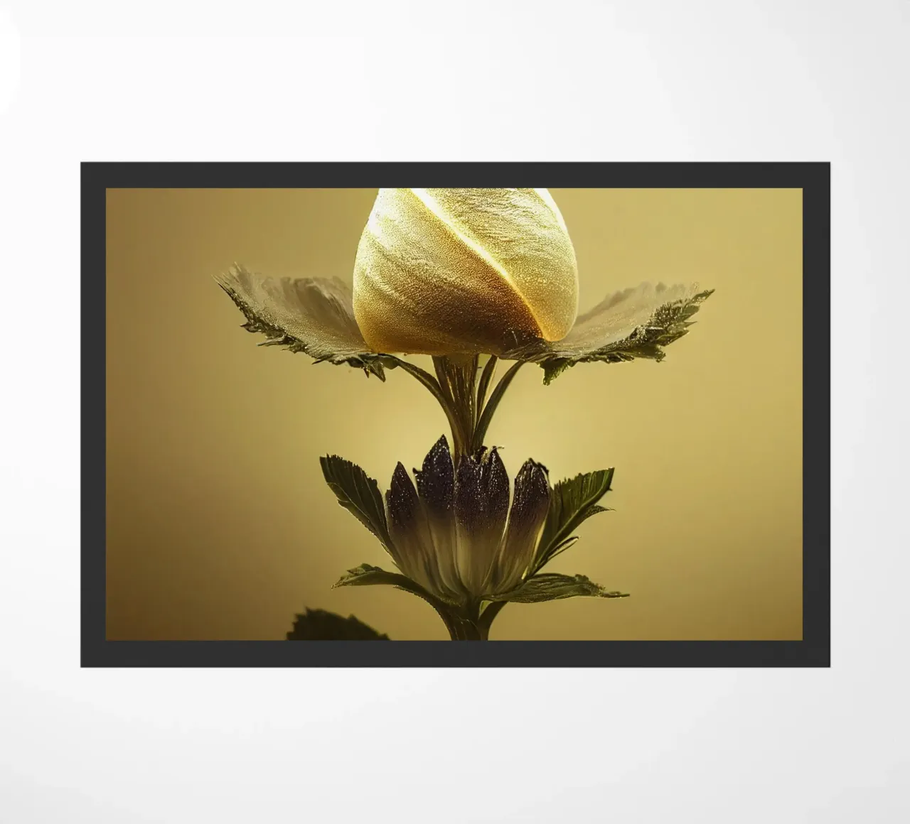 Makro Grat Malve Blume Fußmatte von Bold Blooms