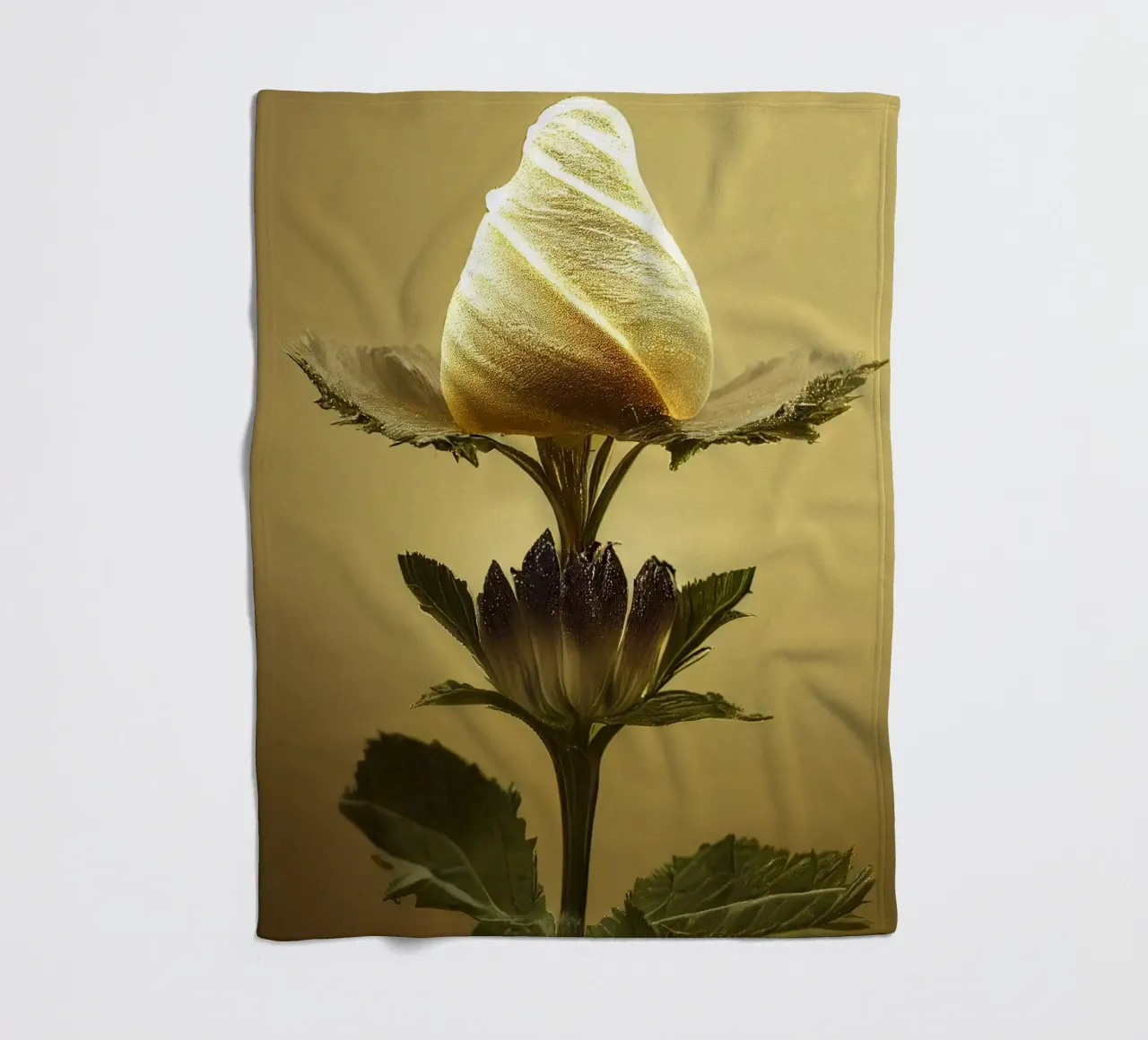 Macro bava di malva coperta in pile da Bold Blooms