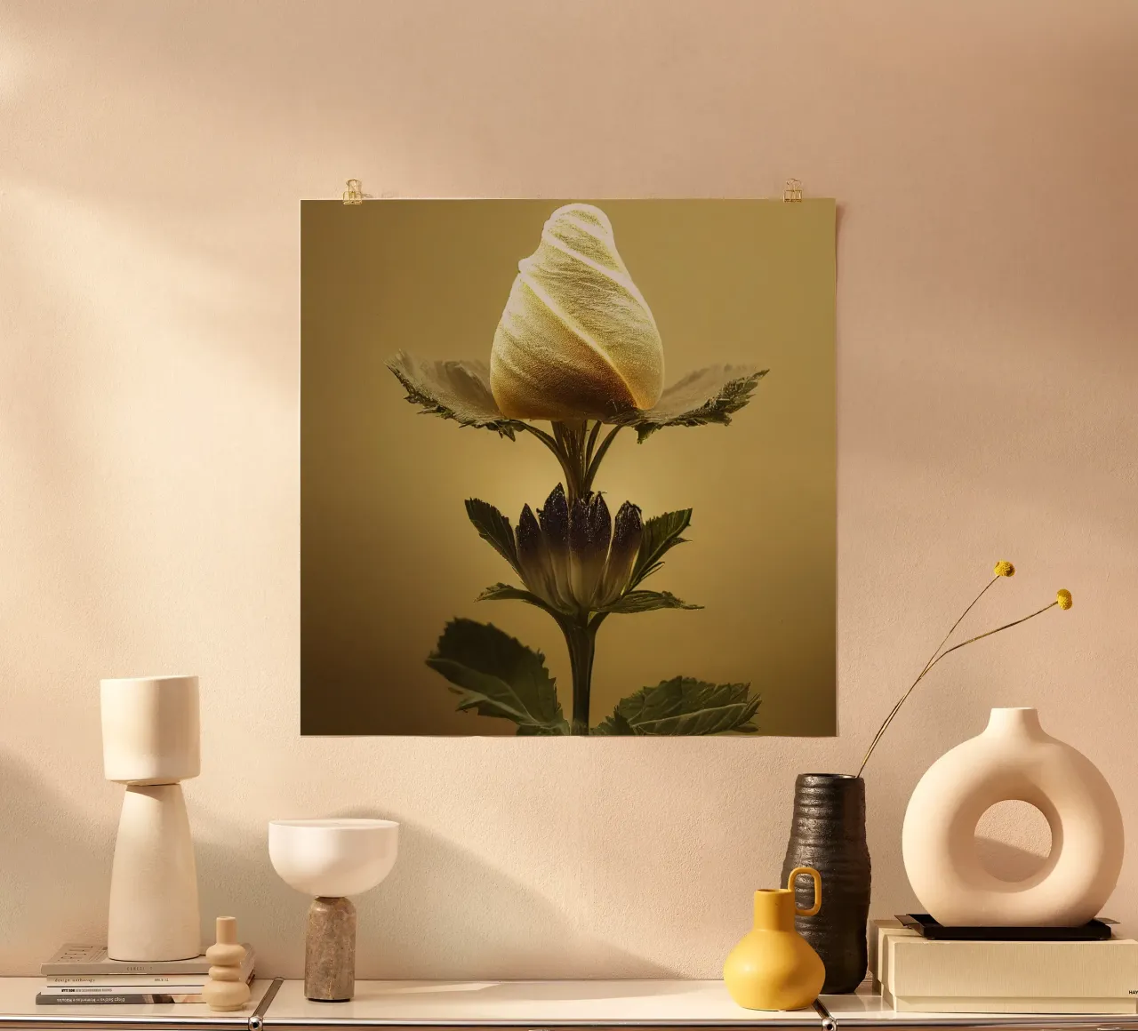 Flor de malva Macro Burr hahnemühle de Bold Blooms