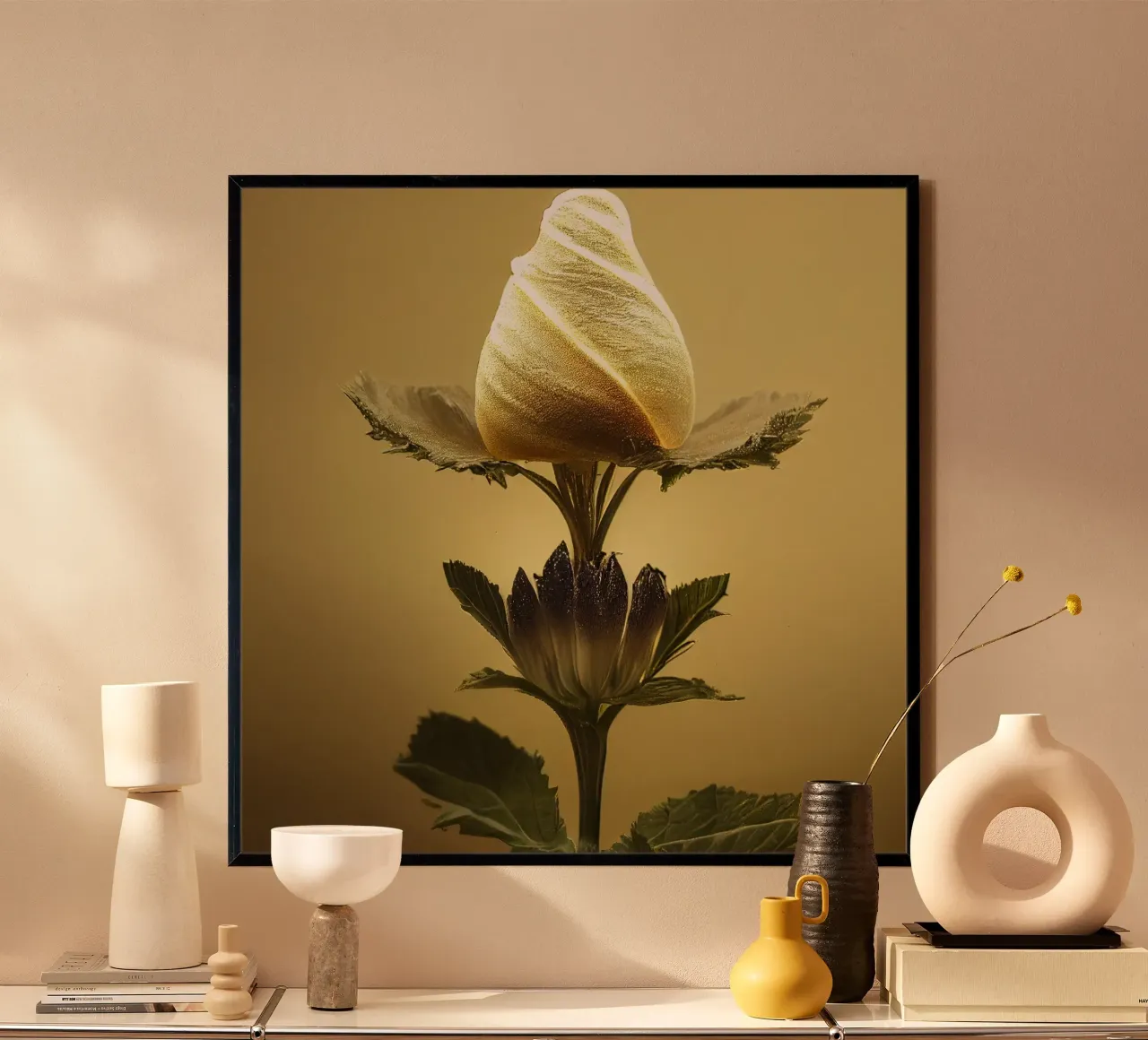 Flor de malva Macro Burr hahnemühle de Bold Blooms
