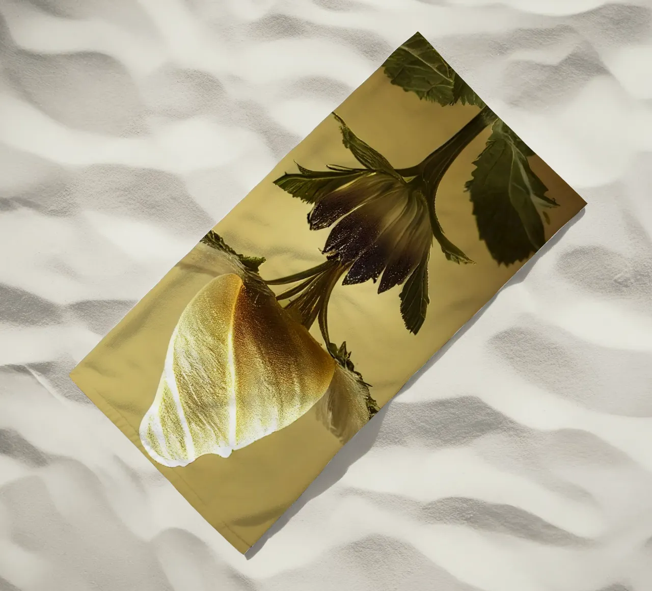 Macro Braamstruik strandhanddoek van Bold Blooms