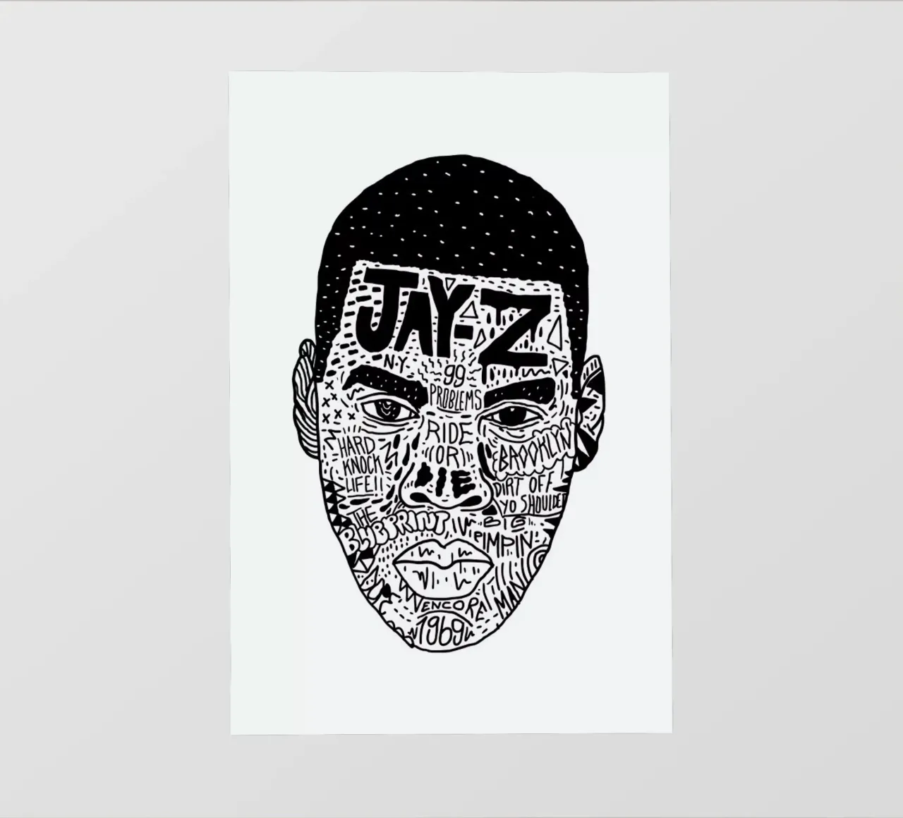 Jay Z telo in pvc da Nick Cocozza