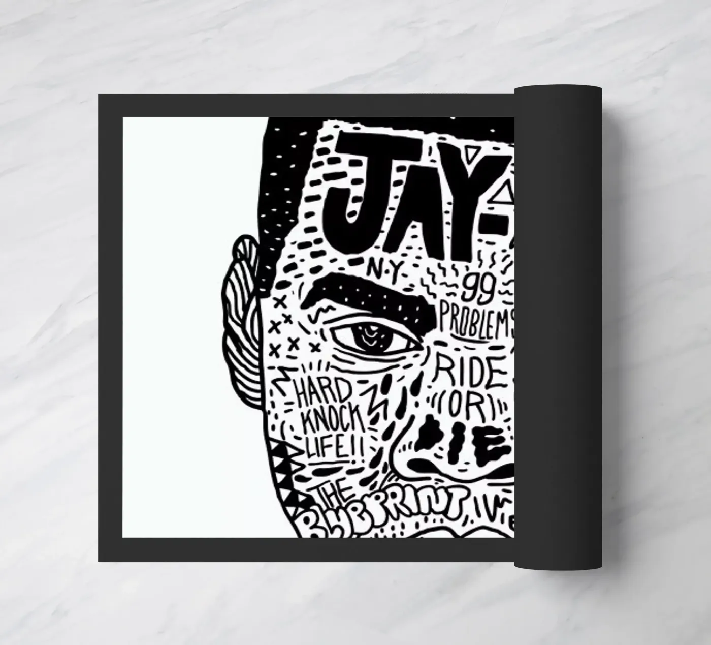 Jay Z doormat by Nick Cocozza