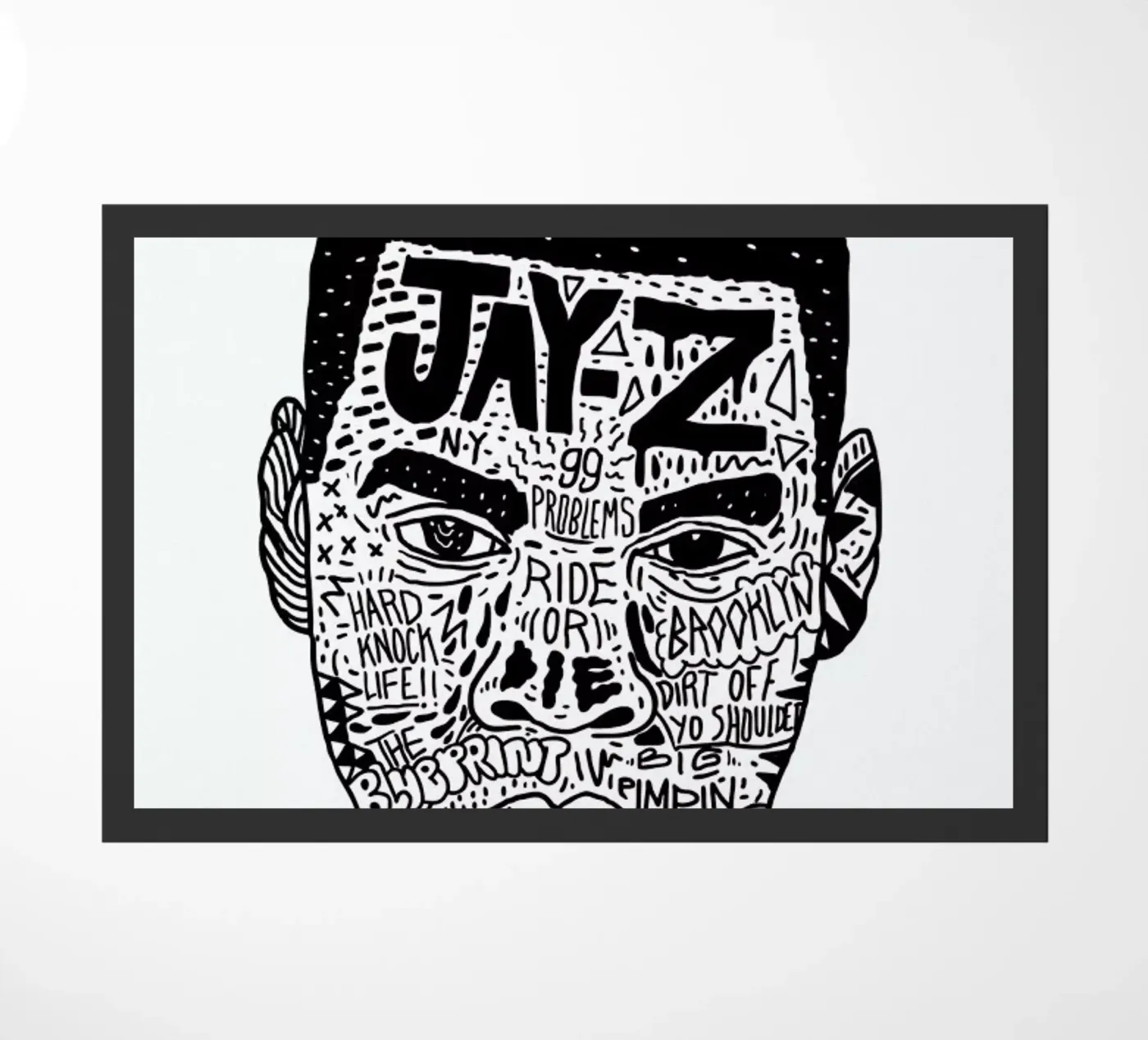 Jay Z doormat by Nick Cocozza