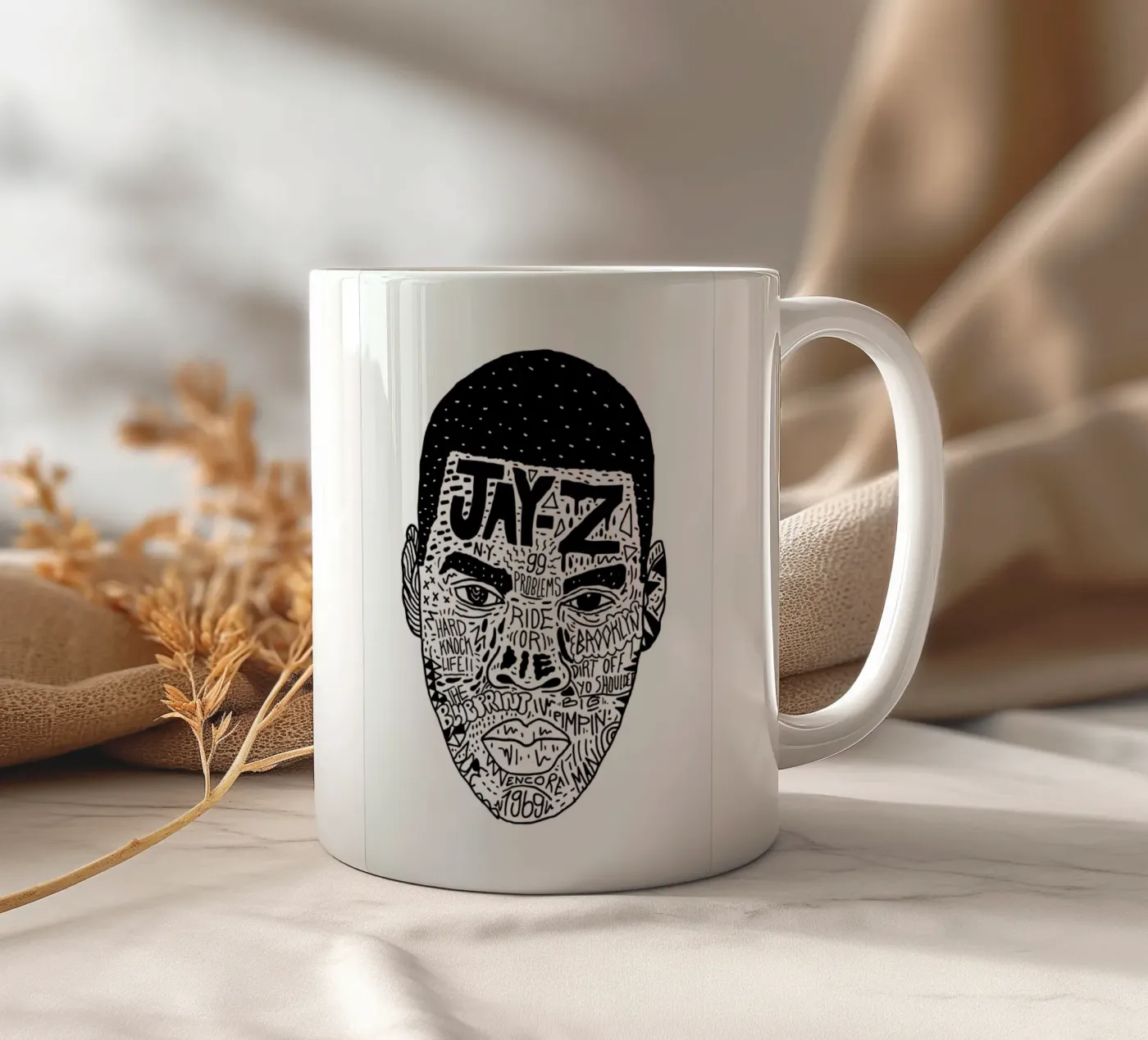 Jay Z ceramic mug by Nick Cocozza