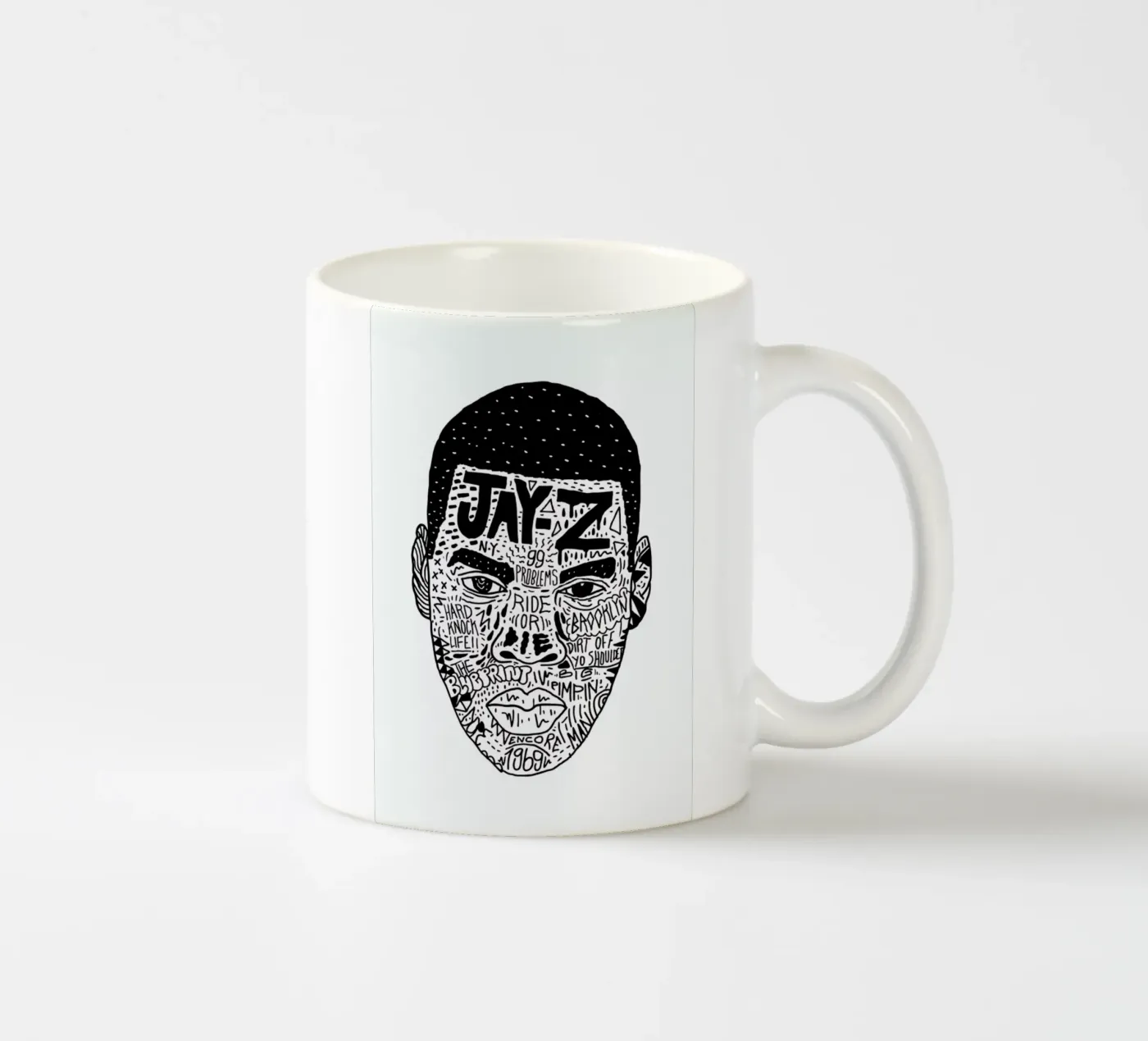 Jay Z ceramic mug by Nick Cocozza