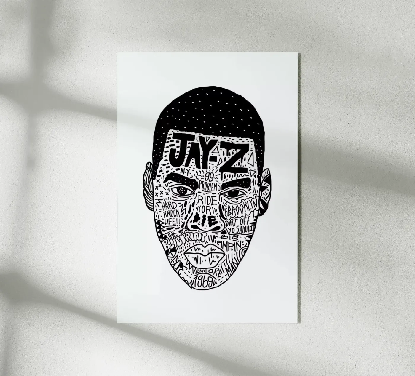 Jay Z Acryl-Glas von Nick Cocozza