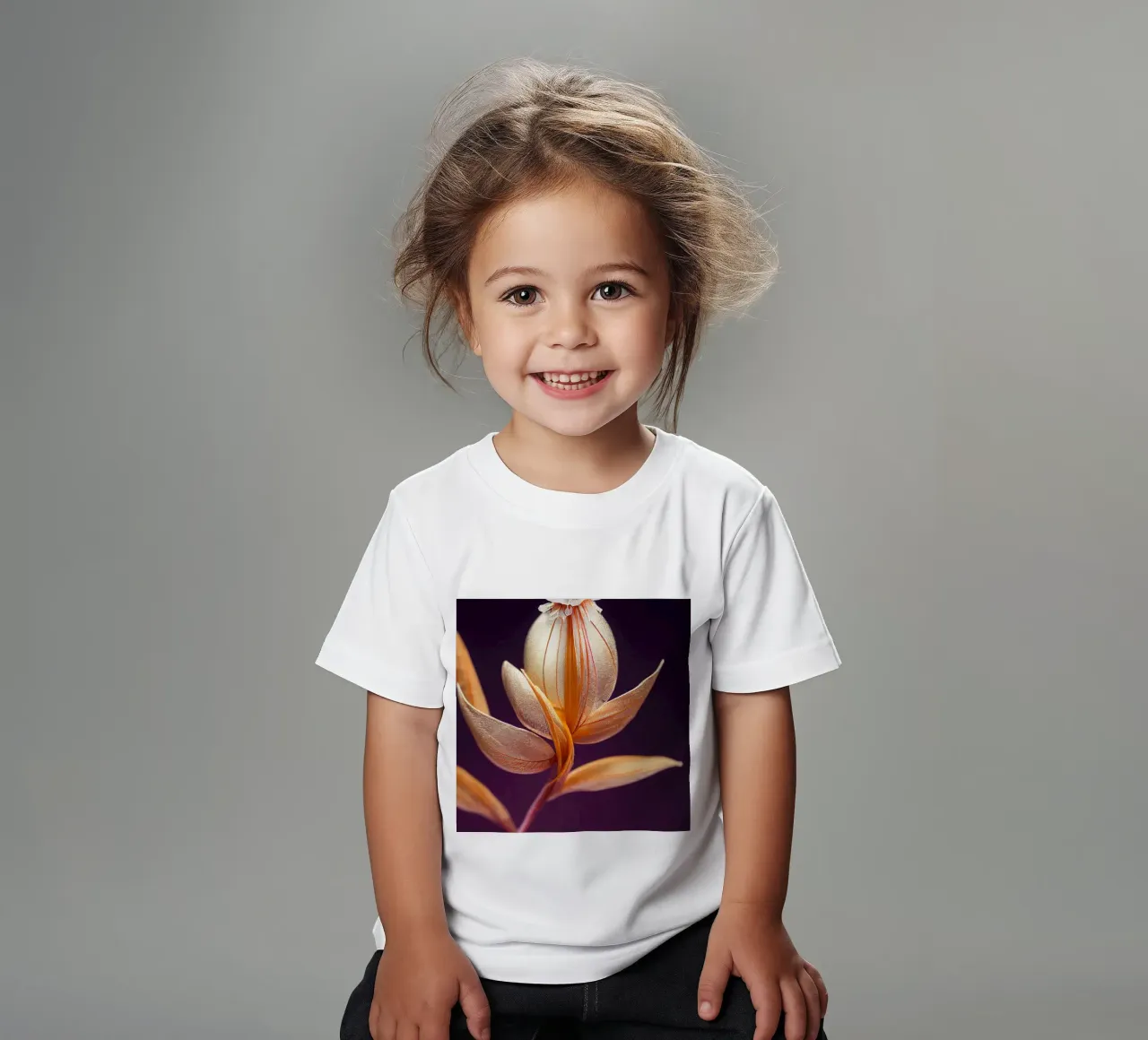 Macro Butea Monosperma Flower t-shirt bambini da Bold Blooms
