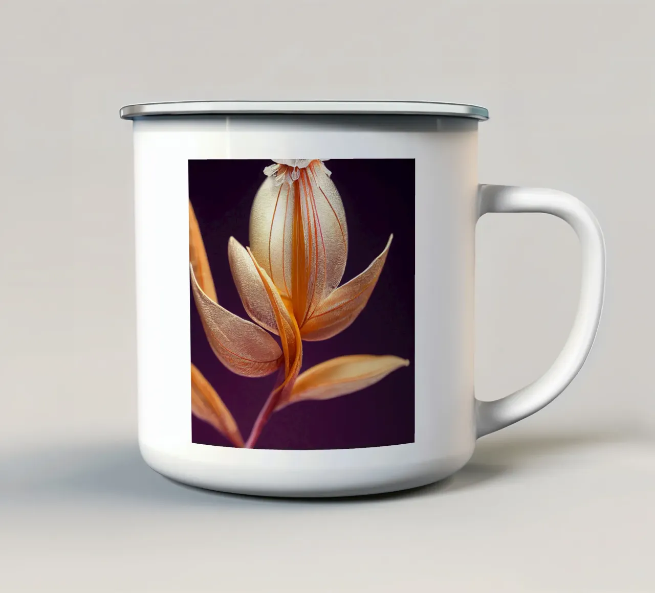 Macro Butea Monosperma Flower tazza in smalto da Bold Blooms