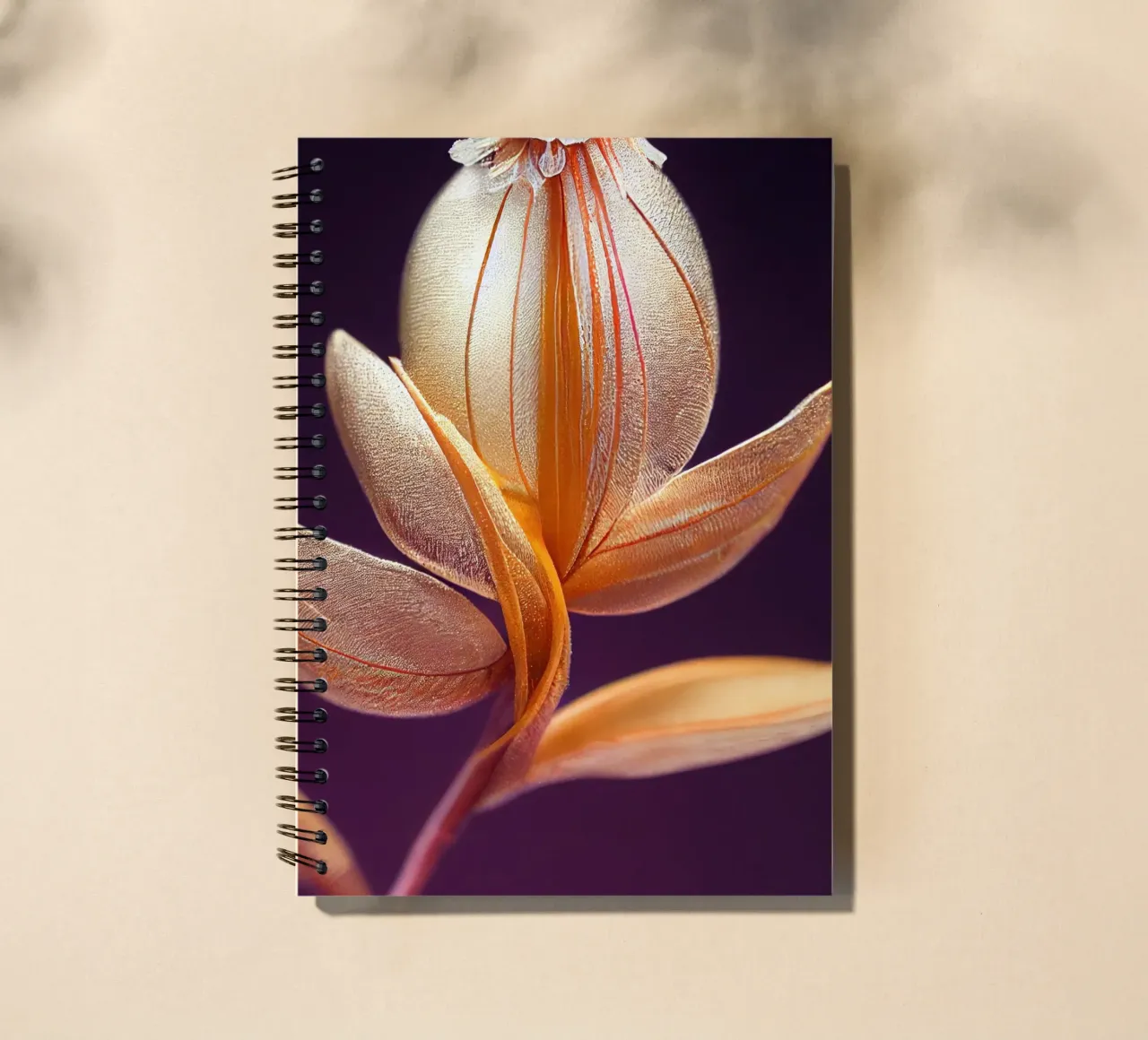 Macro Butea Monosperma Flower spiral notebook by Bold Blooms