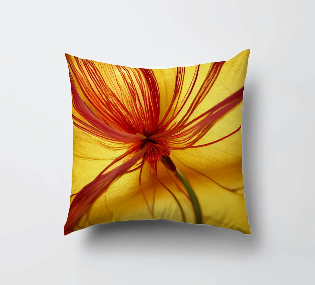 Macro Butea Monosperma Flower cuscino da Bold Blooms