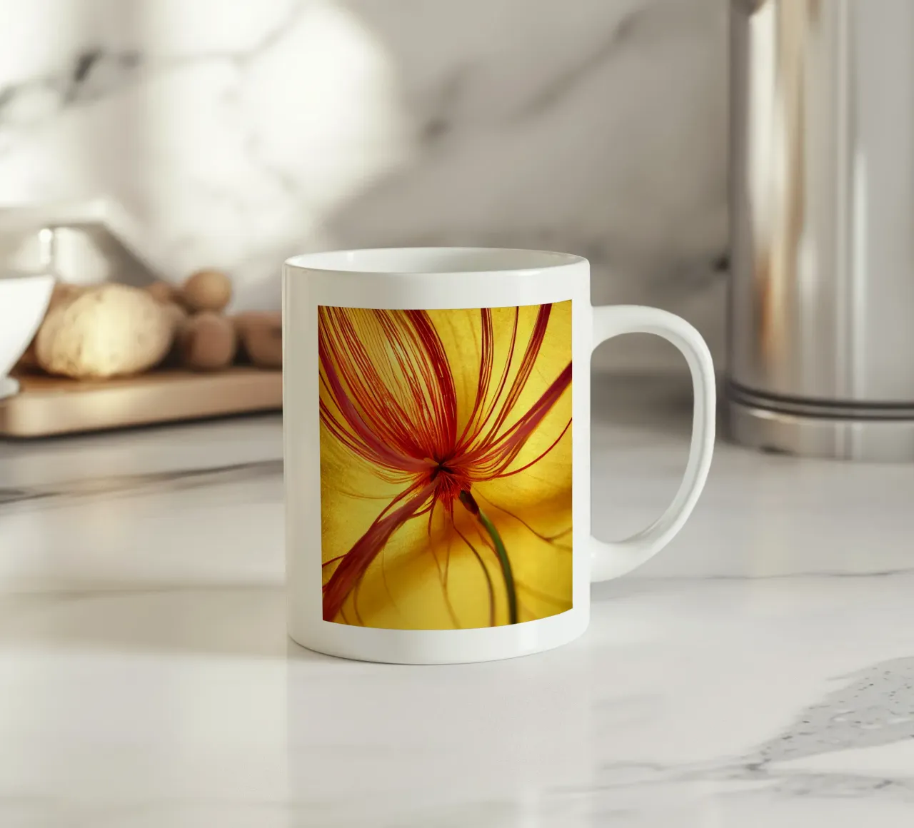 Macro Butea Monosperma Flower tazza in ceramica da Bold Blooms
