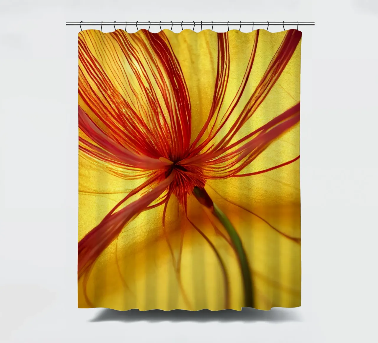 Macro Butea Monosperma Flower tenda da doccia da Bold Blooms