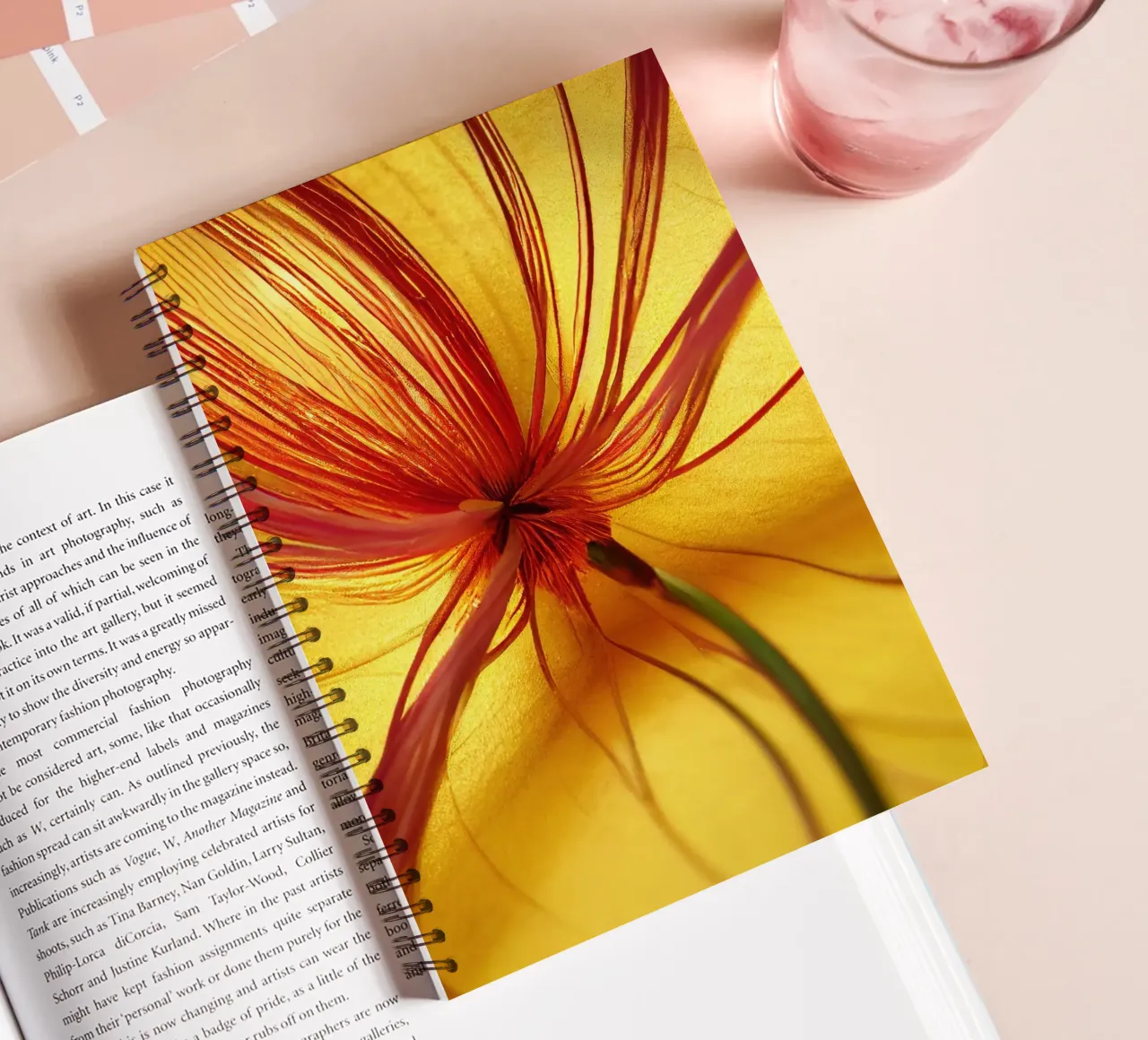 Macro Butea Monosperma Flower spiral notebook by Bold Blooms